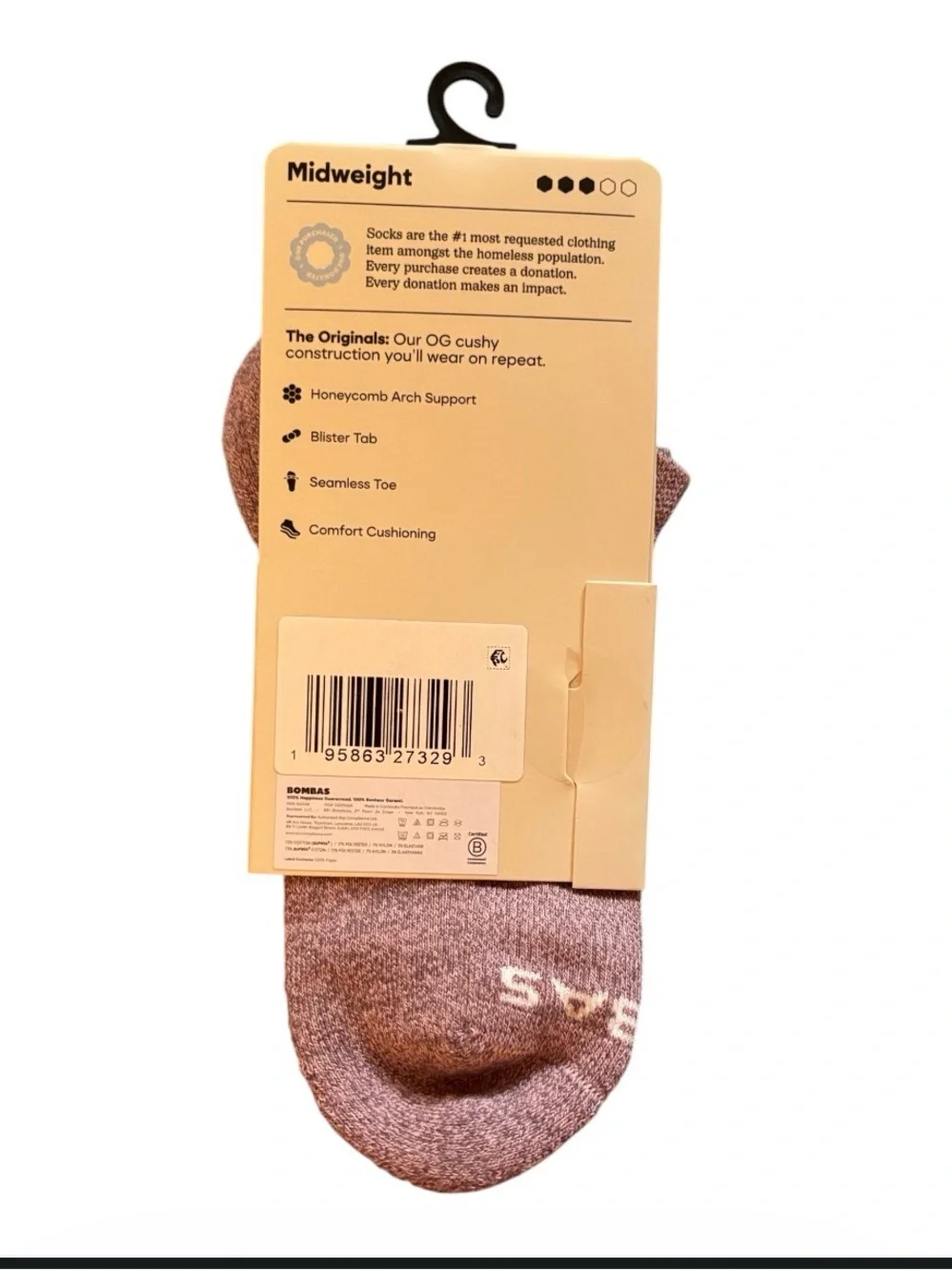 BOMBAS BUNDLE | Pink & Purple The Originals Arch Support Blister Seamless NWT 2